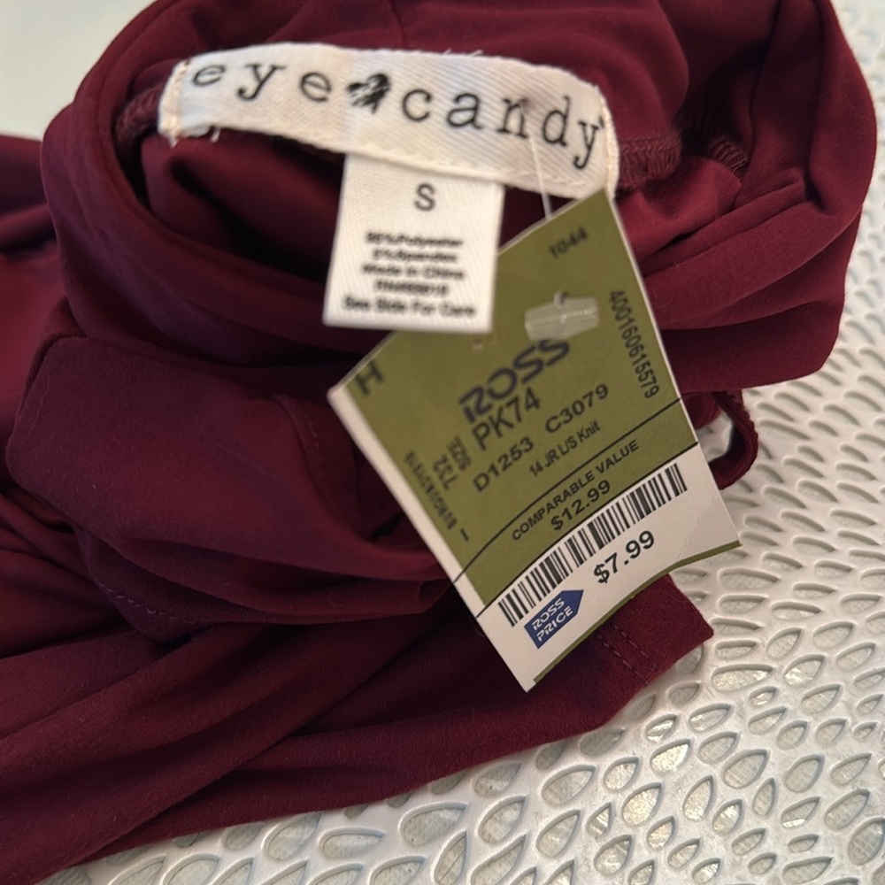 Eye Candy Burgundy Cut-Out Shoulder Blouse
